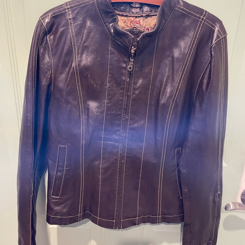 Wilsons Leather Black and Brown Leather Jackets Classic Motorcycle Style